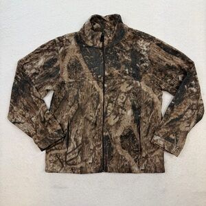 Reel Legends Camo Fleece Full Zip Jacket Size Large